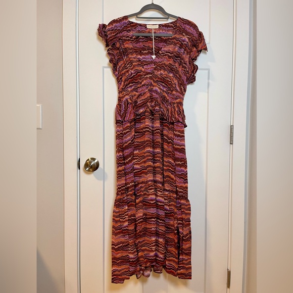 Ulla Johnson Bendetta Silk Midi-Dress NWT Size 4 color purple sapphire - Picture 2 of 5